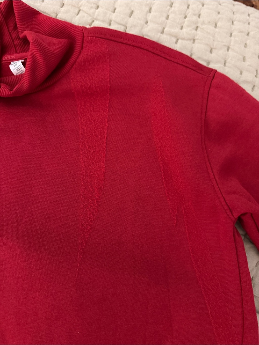 RBX Red Crewneck Mock-Neck Sweater - Flaw on left chest but still a great item! - Picture 4 of 5